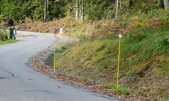 Skadad vägkant © Josefine Aspenstrand